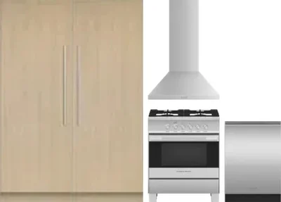 5 Piece Package Includes Refrigerator, Freezer, Range, Hood And Dishwasher